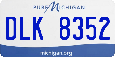 MI license plate DLK8352