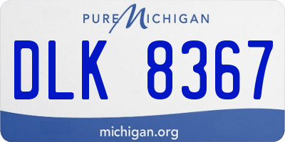 MI license plate DLK8367