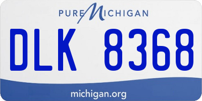 MI license plate DLK8368