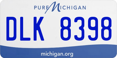 MI license plate DLK8398