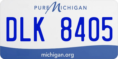 MI license plate DLK8405