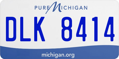 MI license plate DLK8414