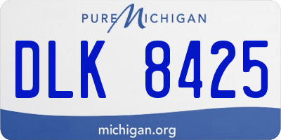 MI license plate DLK8425