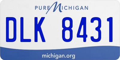 MI license plate DLK8431