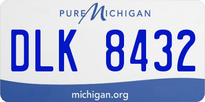 MI license plate DLK8432