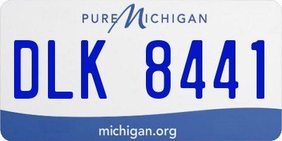 MI license plate DLK8441