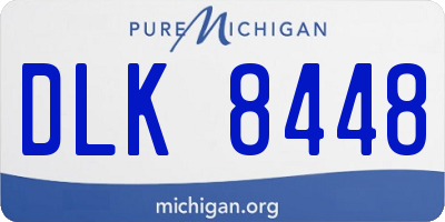 MI license plate DLK8448