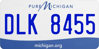 MI license plate DLK8455