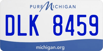 MI license plate DLK8459