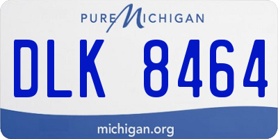 MI license plate DLK8464