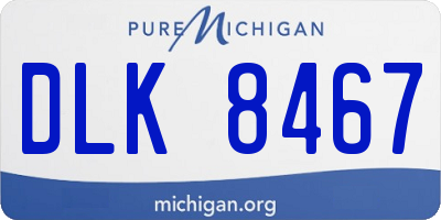 MI license plate DLK8467