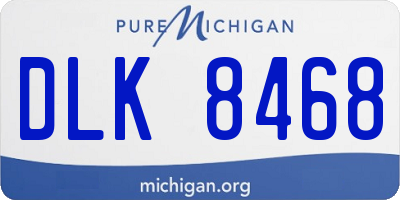MI license plate DLK8468