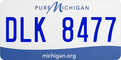 MI license plate DLK8477