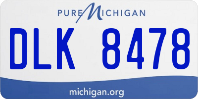 MI license plate DLK8478