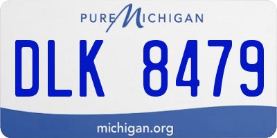MI license plate DLK8479