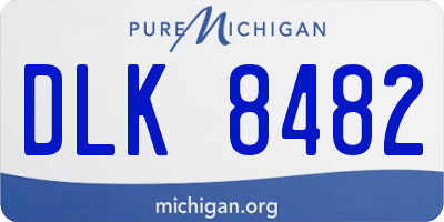 MI license plate DLK8482