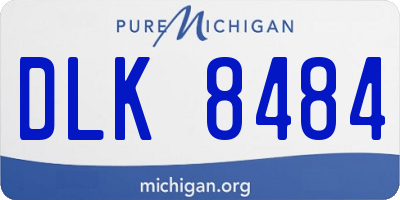 MI license plate DLK8484