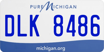 MI license plate DLK8486