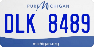 MI license plate DLK8489
