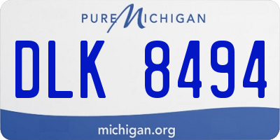MI license plate DLK8494