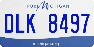 MI license plate DLK8497