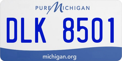 MI license plate DLK8501