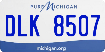 MI license plate DLK8507