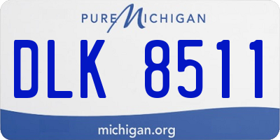 MI license plate DLK8511