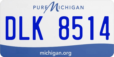 MI license plate DLK8514
