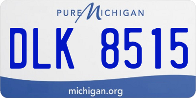 MI license plate DLK8515
