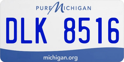 MI license plate DLK8516