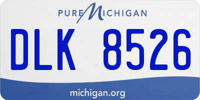 MI license plate DLK8526