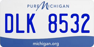 MI license plate DLK8532