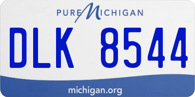 MI license plate DLK8544