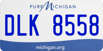 MI license plate DLK8558