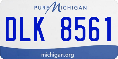 MI license plate DLK8561
