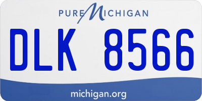 MI license plate DLK8566