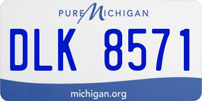 MI license plate DLK8571