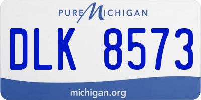 MI license plate DLK8573