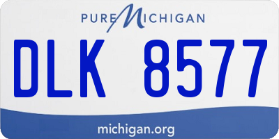 MI license plate DLK8577