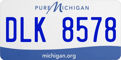 MI license plate DLK8578
