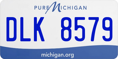 MI license plate DLK8579