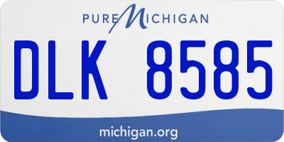 MI license plate DLK8585