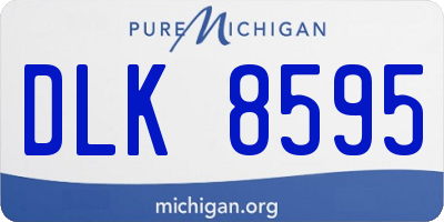 MI license plate DLK8595