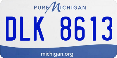 MI license plate DLK8613