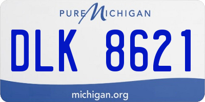 MI license plate DLK8621