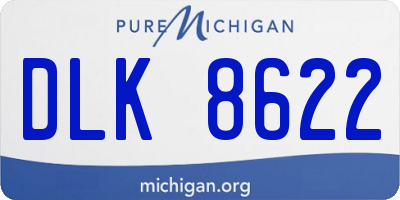 MI license plate DLK8622