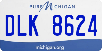 MI license plate DLK8624