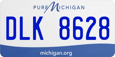 MI license plate DLK8628