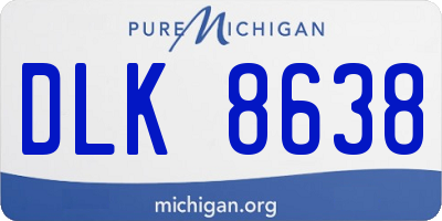 MI license plate DLK8638
